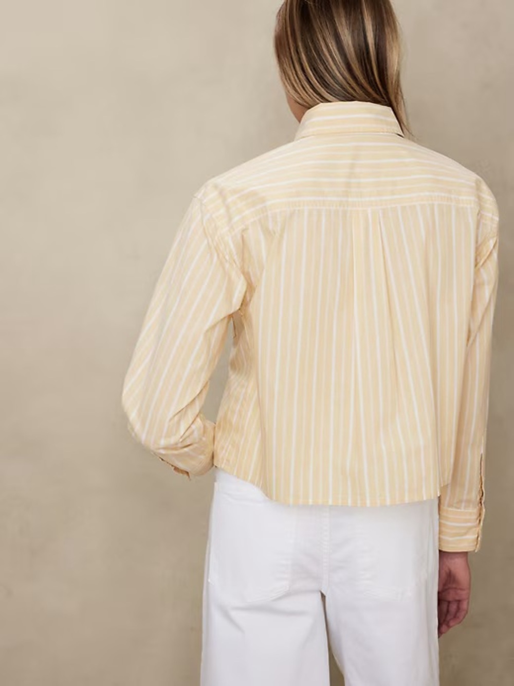 Banana Republic Cropped Poplin Shirt - Picture 3 of 8
